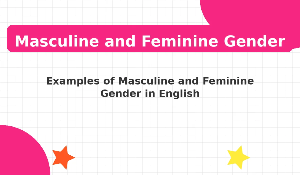 1000 Examples of Masculine and Feminine Gender in English (With PDF Download)