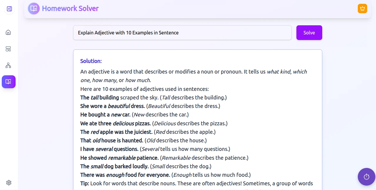 Adjectives Study Friend AI