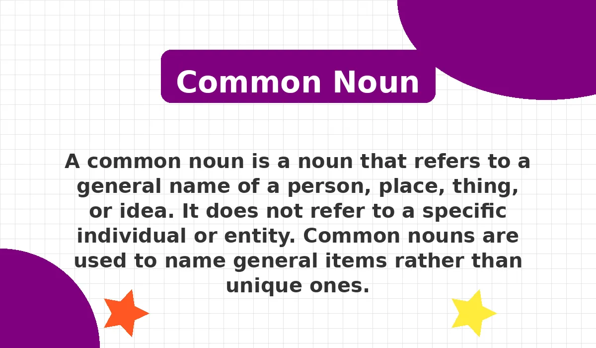 Common Noun Definition and Examples