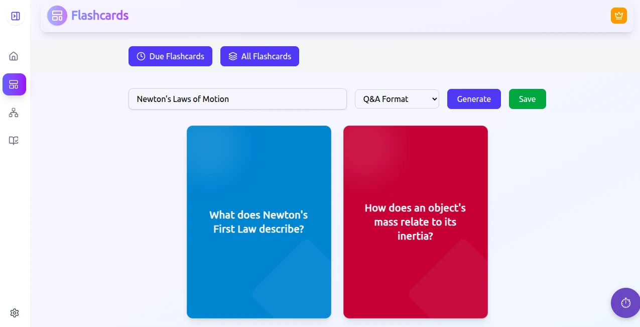 QnA Based Flashcard Generation