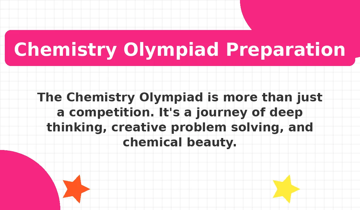 How to Prepare for the Chemistry Olympiad